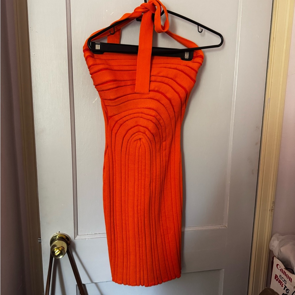 Hanifa Orange Backless Dress - Picture 2 of 3